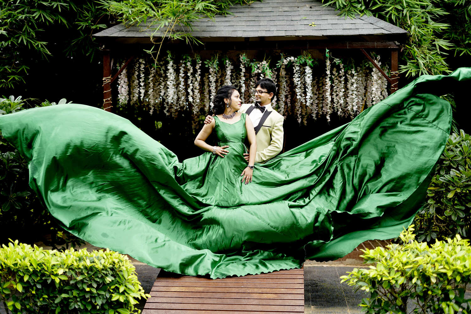 Rented costumes for pre-wedding photoshoot in Bangalore