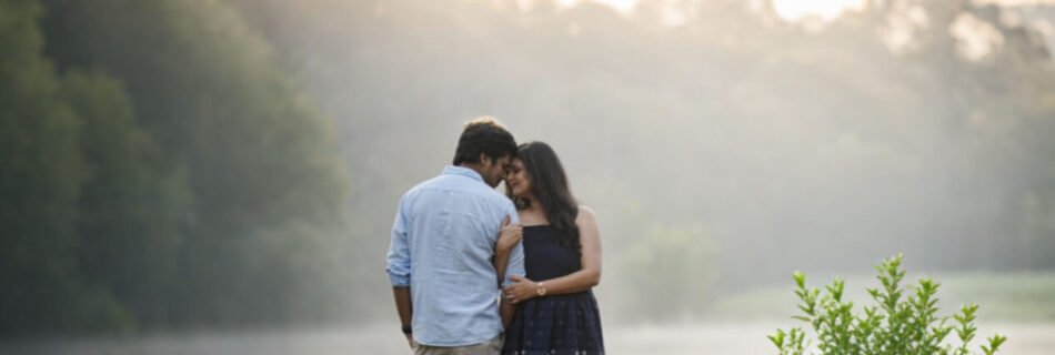 Sidphoto-hero-image-pre-wedding-photography-couple-posing-sunrise-nature