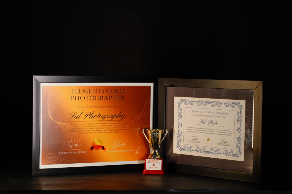 Sidphoto award winning certificate